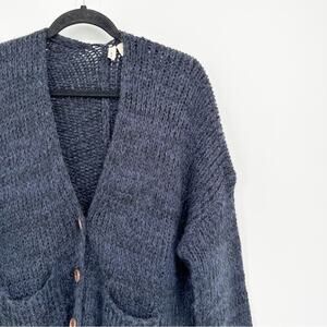 Anthropologie Moth Navy Button Cardigan Sweater